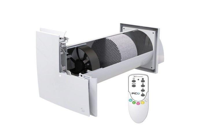 CENTRALA DE VENTILATIE CU RECUPERARE DE CALDURA PICO PRO+30, 30MC/H, SENZOR CO2, SENZOR UMIDITATE, CONTROL PRIN APLICATIE (RECUPERATOR DE CALDURA CU CICLU INTERMITENT), TELECOMANDA, CU ALIMENTARE INCASTRATA